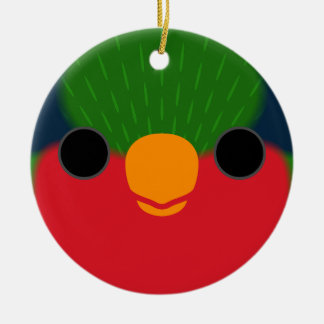 Das Gesicht eines Kuhls Lorikeet Keramik Ornament