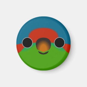 Das Gesicht eines Loriketts aus Muskeln Magnet