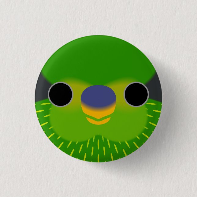 Das Gesicht eines Loriketts Button (Vorderseite)