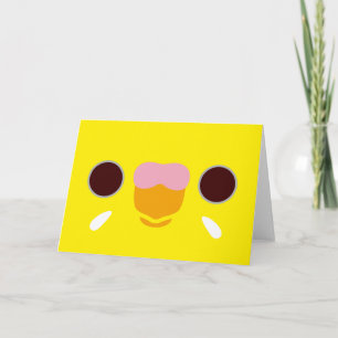 Das Gesicht eines Lutino-Budgie Karte