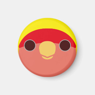 Das Gesicht eines lutino pfirsichfarbenen Geliebte Magnet