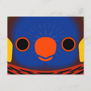 Das Gesicht eines Massenas Lorikeet Feiertagspostkarte