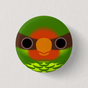 Das Gesicht eines Mindanao-Lorikeets Button