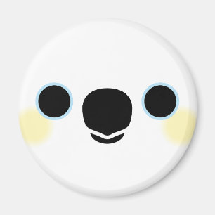 Das Gesicht eines mit Schwefel verkleideten Kakado Magnet