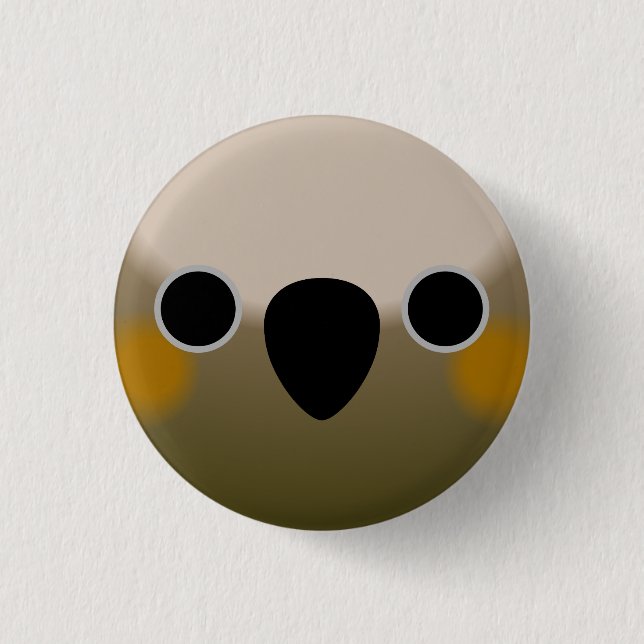 Das Gesicht eines neuseeländischen Kākā Button (Vorderseite)