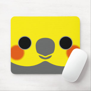Das Gesicht eines normalen grauen männlichen Nymph Mousepad