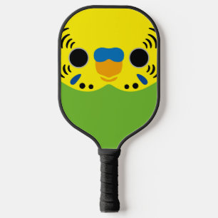 Das Gesicht eines normalen männlichen Wellensittic Pickleball Schläger