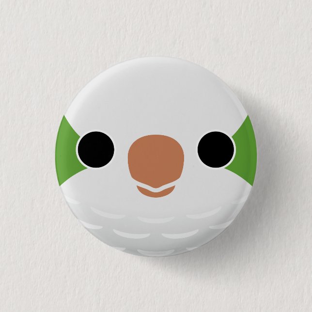 Das Gesicht eines normalen Monk Parakeet Button (Vorderseite)