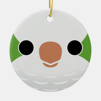 Das Gesicht eines normalen Monk Parakeet Keramik Ornament