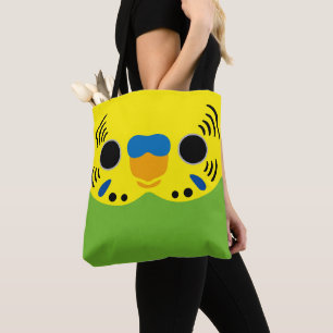 Das Gesicht eines normalen weiblichen Wellensittic Tasche