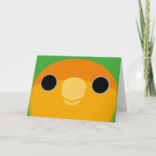 Das Gesicht eines orangefarbenen, pfirsichfarbenen Karte