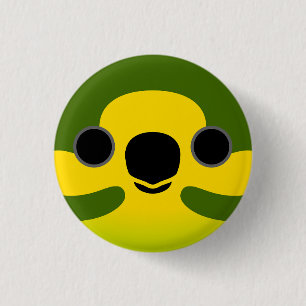 Das Gesicht eines Papageis mit gelbem Ohr Button