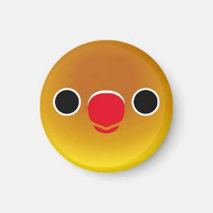 Das Gesicht eines pastellgrünen Maskenvogels Magnet