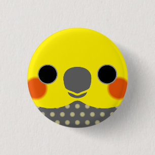 Das Gesicht eines Perlencockatiels Button