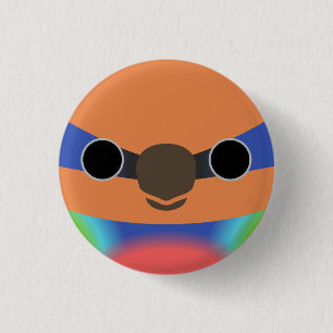 Das Gesicht eines Rotbrust-Zwergpapageis Button
