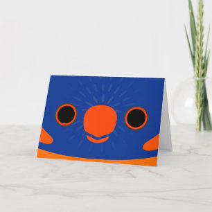 Das Gesicht eines roten Lorikeets Karte