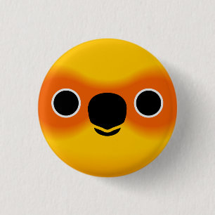 Das Gesicht eines Sonnenbehagens Button