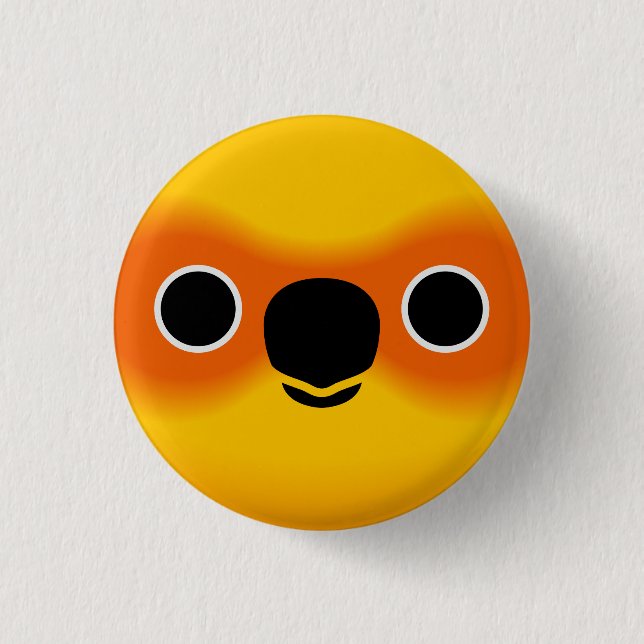 Das Gesicht eines Sonnenbehagens Button (Vorderseite)
