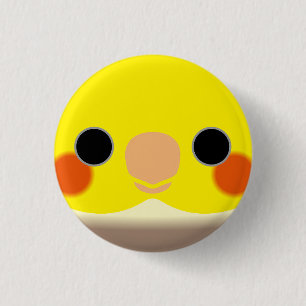 Das Gesicht eines Zimtkuchens Button