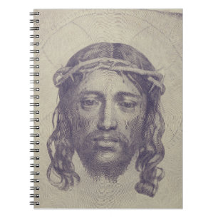 Das Gesicht von Christus auf dem heiligen Schleier Notizblock