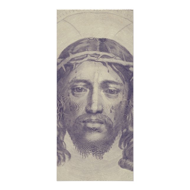Das Gesicht von Christus auf dem heiligen Schleier Werbekarte (Vorne)