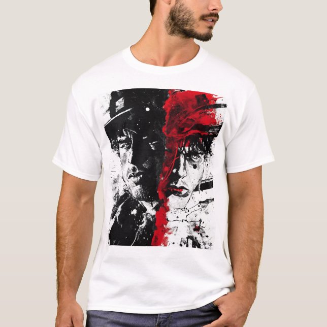 Das Gesicht von zwei Welten T-Shirt (Vorderseite)