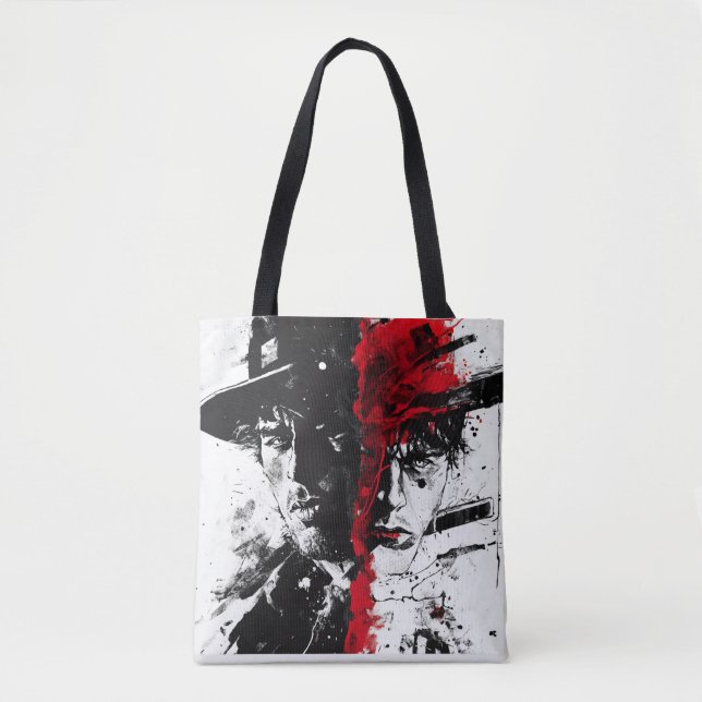 Das Gesicht von zwei Welten Tasche (Vorderseite)