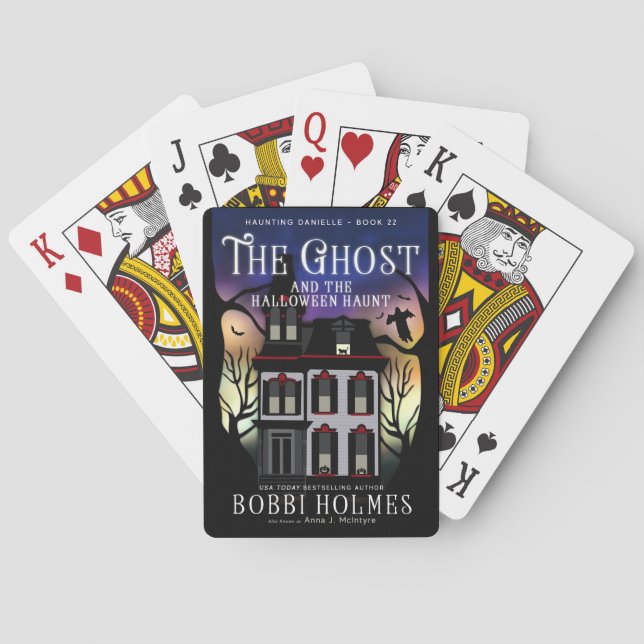 Das Gespenst und das Halloween-Jagdkarten spielen Spielkarten (Rückseite)