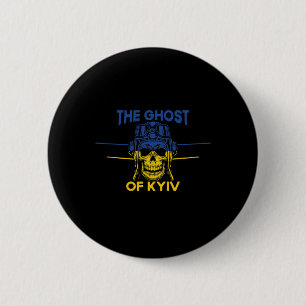Das Gespenst von Kiew Unterstützt Ukraine T-Shirt Button