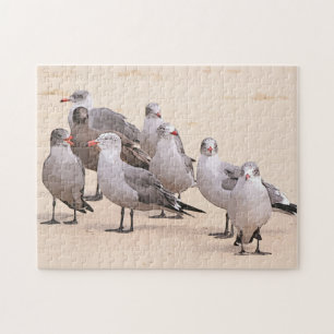 Das Gespräch in einem Vogel-Puzzle