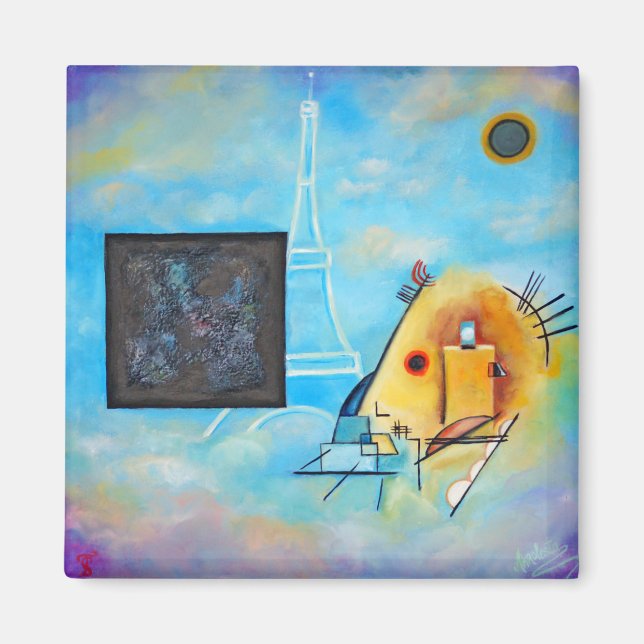 Das Gespräch zwischen Malevich und Kandinsky Magnet (Vorne)