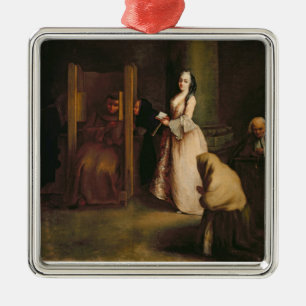 Das Geständnis, c.1755 (Öl auf Leinwand) Ornament Aus Metall