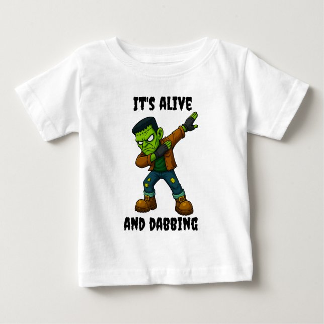Das gestanzte Monster lebt und versucht zu Hallowe Baby T-shirt (Vorderseite)
