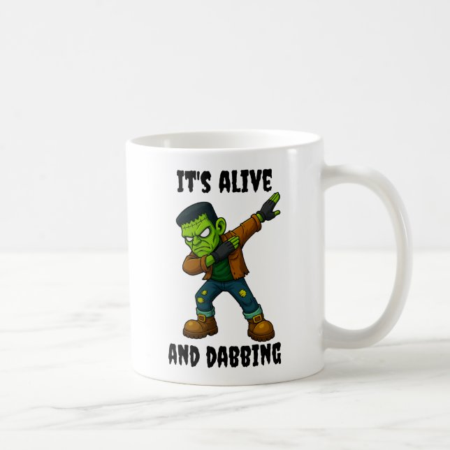 Das gestanzte Monster lebt und versucht zu Hallowe Kaffeetasse (Rechts)