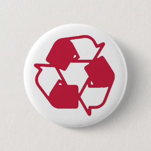 Das gestempelte Rot recyceln Logo Button