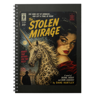 Das gestohlene Mirage-Einhorn-Mystery-Buchcover Notizblock