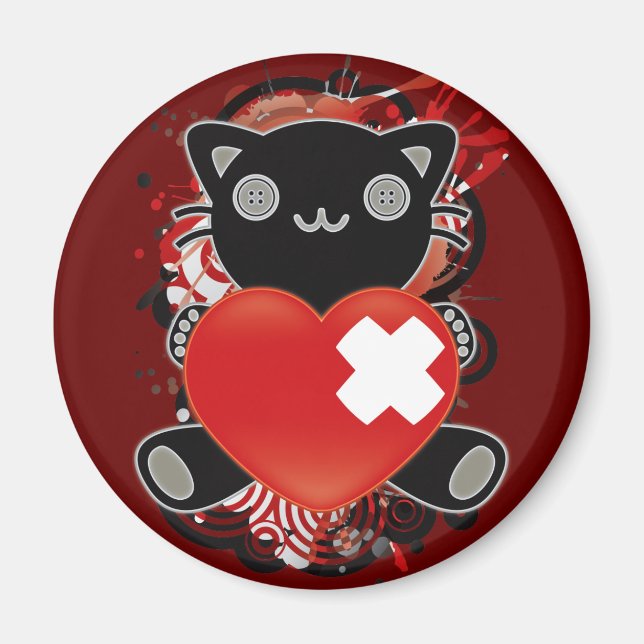 Das gestopfte Spielzeug der Katze Magnet (Vorne)
