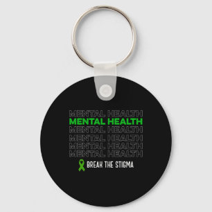 Das Gesundheitsbewusstsein bricht die Stigma Ribbo Schlüsselanhänger