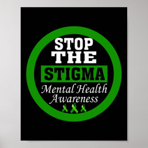 Das Gesundheitsbewusstsein stoppt die grüne Stigma Poster