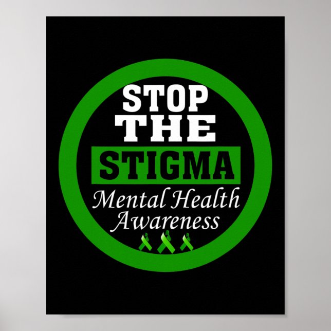 Das Gesundheitsbewusstsein stoppt die grüne Stigma Poster (Vorne)
