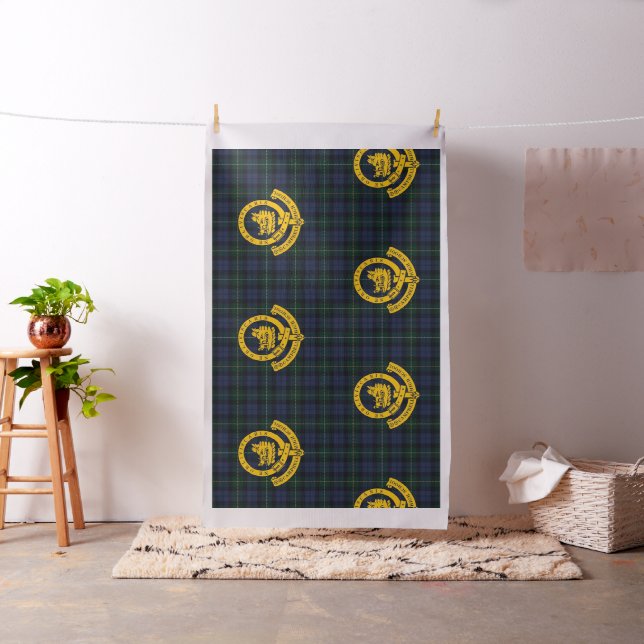 Das Gewebe: Tartan und Logo Stoff (Beispiel)