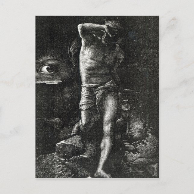 Das Gewissen oder die Augen-Sehhilfe Postkarte (Vorderseite)