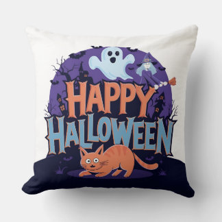 Das Ghost-und Halloween-Katzenwirbelkissen: Charma Kissen