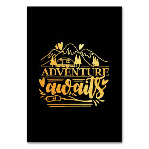 Das Gift Adventure von Campern steht bevor Tischnummer