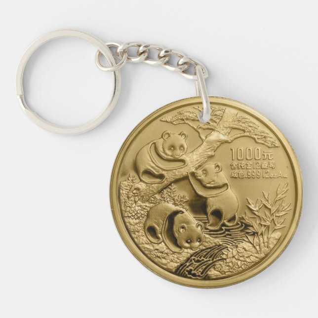 Das gigantische Panda-Gold Schlüsselanhänger (Vorderseite)