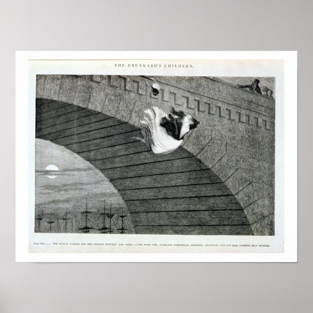 Das Gin-Crazed Girl begeht Selbstmord, Platte 8 vo Poster (Vorne)