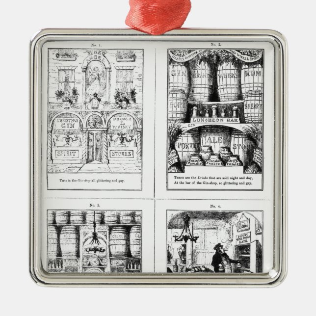 Das Gin-Geschäft Ornament Aus Metall (Vorne)