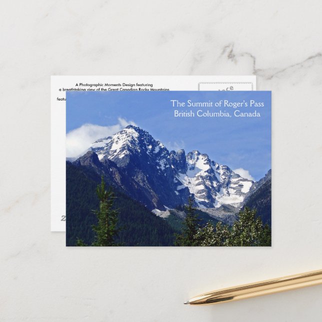 Das Gipfel Roger der Durchlauf-Postkarte Postkarte (Vorderseite/Rückseite Beispiel)
