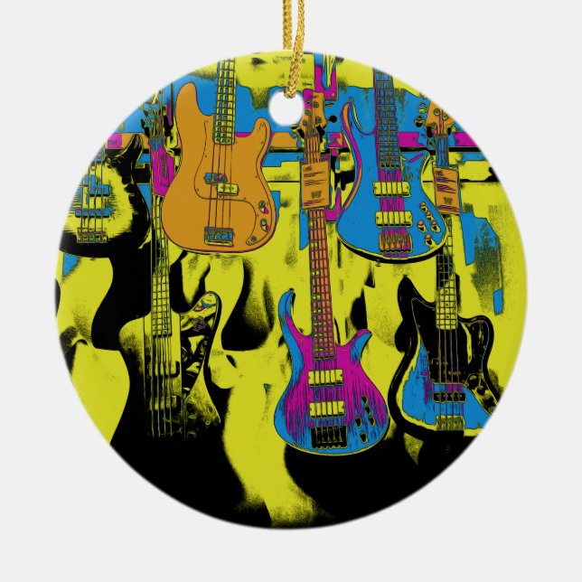 Das Gitarren-Party - Keramik des Musikinstrumentes Keramik Ornament (Vorne)