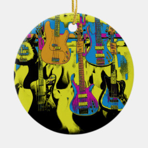 Das Gitarren-Party - Keramik des Musikinstrumentes Ornament